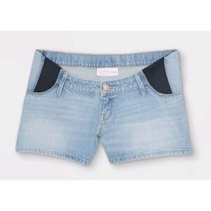 Isabel Maternity by Ingrid & Isabel Under Belly Midi Maternity Jean Shorts